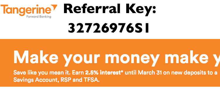 Live in Canada? Get $50 for free and earn 2.5% just by opening a free bank account with Tangerine