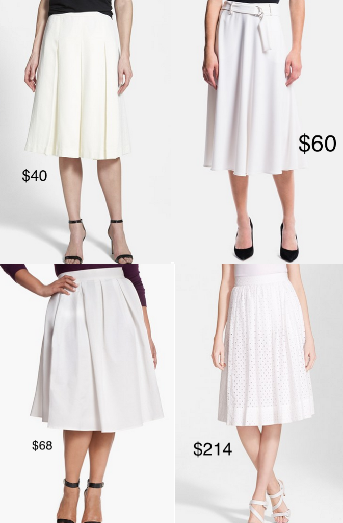 Style Spy: White Pleated Skirts for under $100