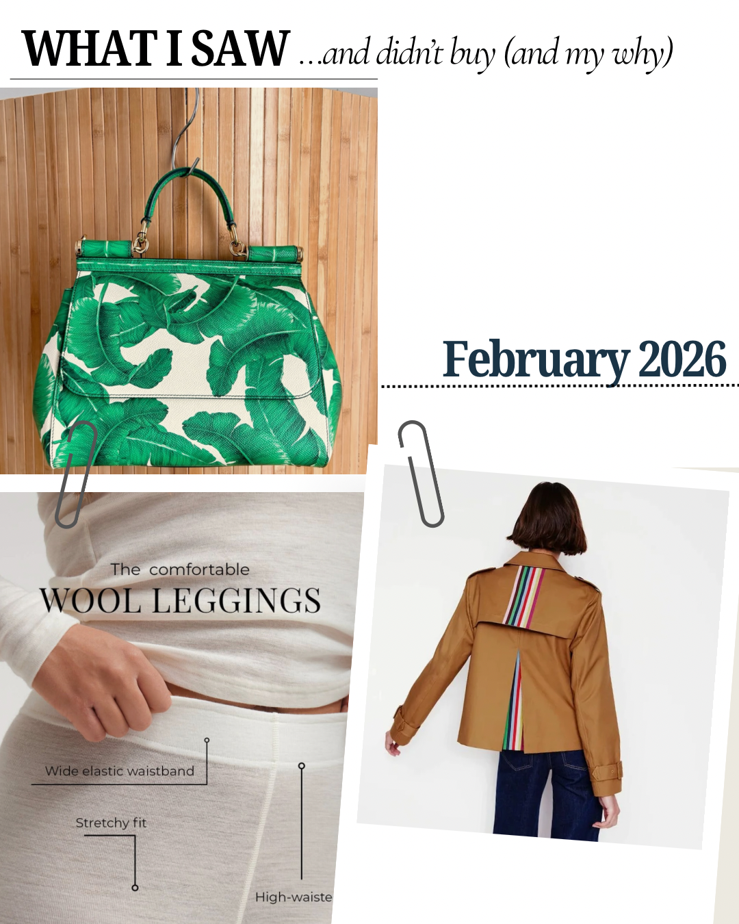 Things I saw and didn’t buy lately… February 2026